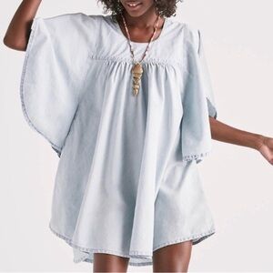 Light Blue Denim Flowy Dress